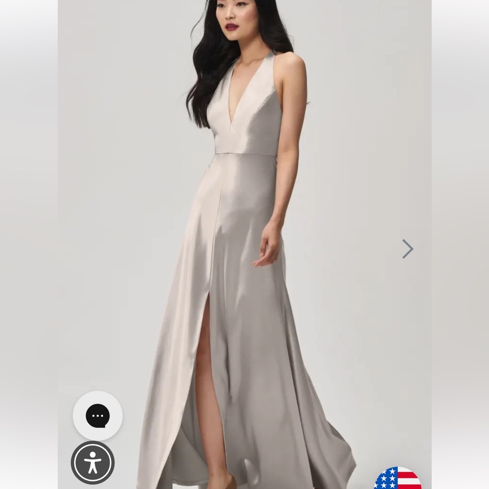 NWT Jenny Yoo Corinne Latte Dress